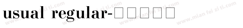 usual regular字体转换